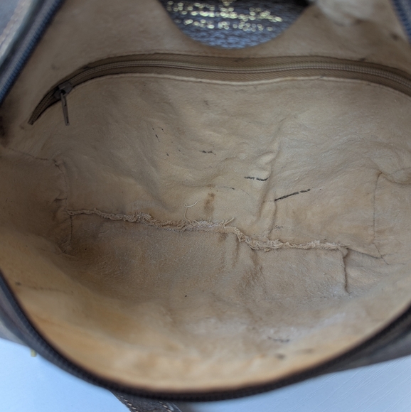 GUCCI VINTAGE GG MONOGRAM CANVAS LEATHER WOMEN'S SHOULDER CROSSBODY BAG - Picture 9 of 12